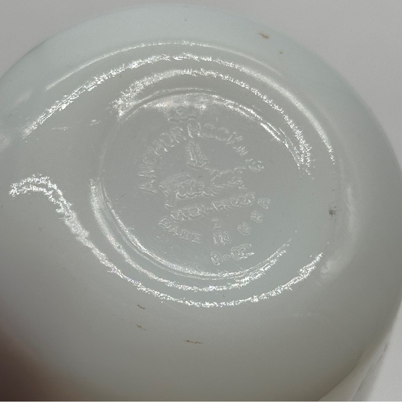 2x Anchor Hocking Custard Cup Ramekin #434 White Milk Glass - Picture 2 of 6